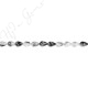 Black Rutile Quartz Drop Beads