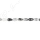 Black Rutile Quartz Drop Beads