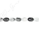 Black Rutile Quartz Flat Oval Beads