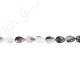 Black Rutile Quartz Pear Beads