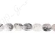 Black Rutile Quartz Flat Rectangle Beads