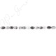 Black Rutile Quartz Rice Beads