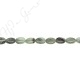 Green Rutlie Quartz Flat Oval Beads