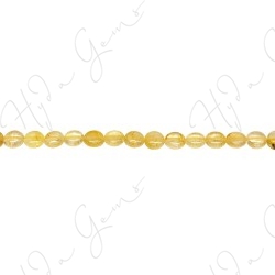 Rutile Quartz Coin Beads