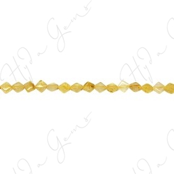 Rutile Quartz Flat Square Beads