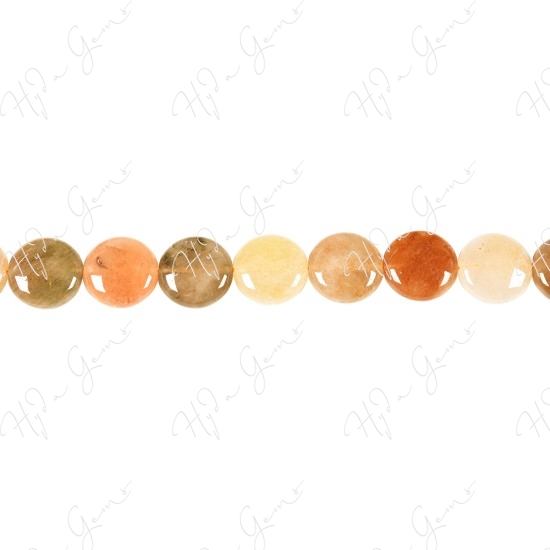 Multi Rutile Quartz Coin Beads