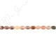 Multi Rutile Quartz Flat Oval Beads