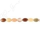 Multi Rutile Quartz Flat Oval Beads