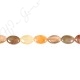 Multi Rutile Quartz Flat Oval Beads