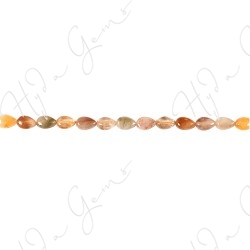 Multi Rutile Quartz Pear Beads