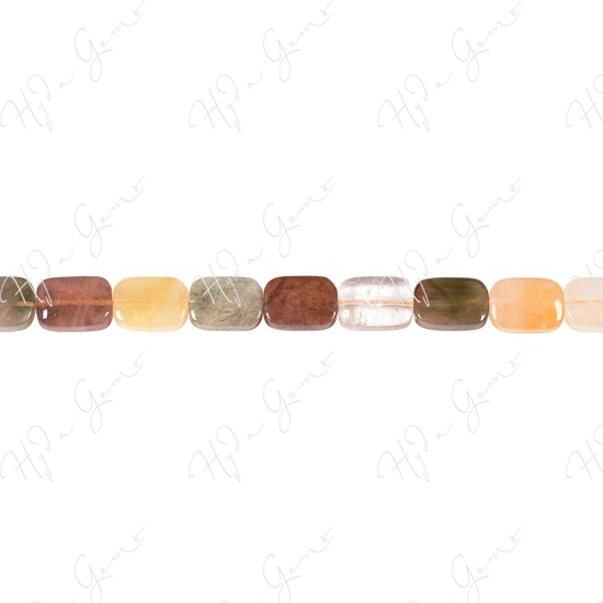 Multi Rutile Quartz Flat Rectangle Beads