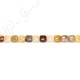 Multi Rutile Quartz Flat Square Beads