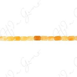 Yellow Quartz Flat Rectangle Beads