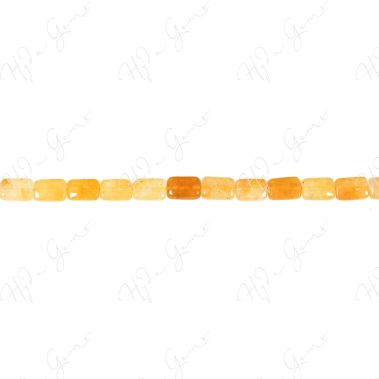 Yellow Quartz Flat Rectangle Beads