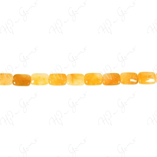 Yellow Quartz Flat Rectangle Beads