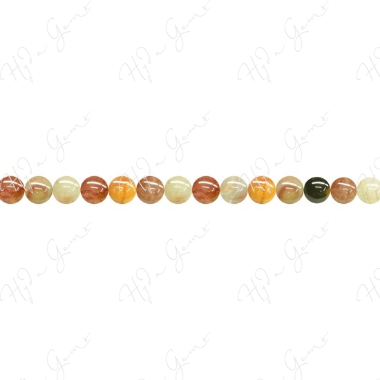 African Agate Round Beads