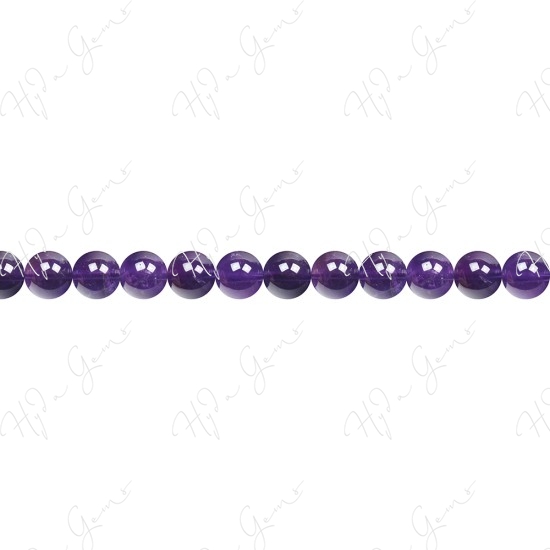 Amethyst Round Beads (A)