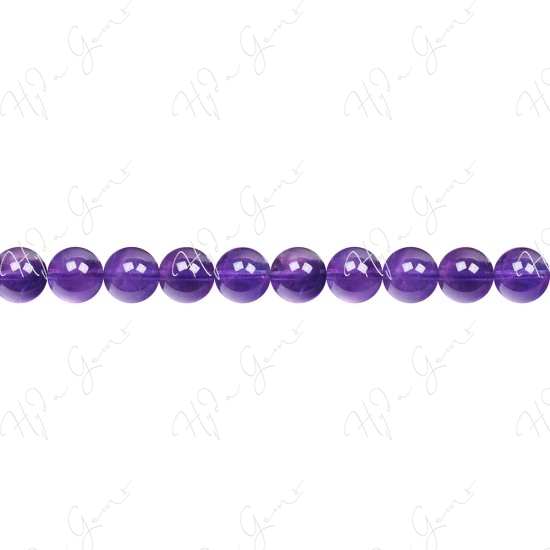 Amethyst Round Beads (A)