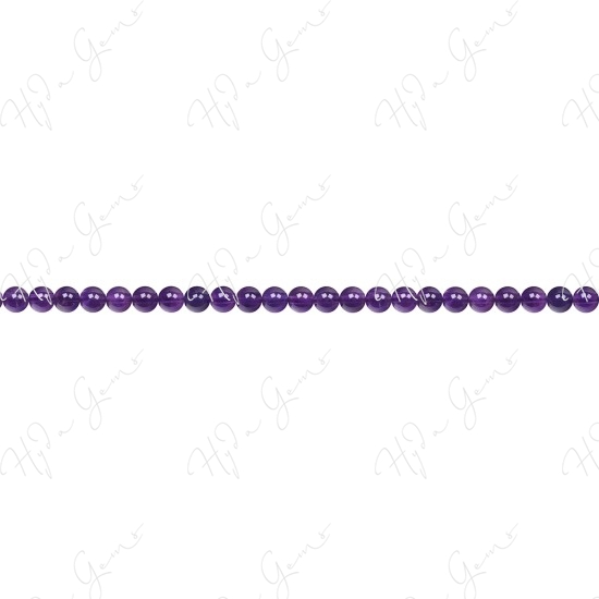 Amethyst Round Beads (3A)