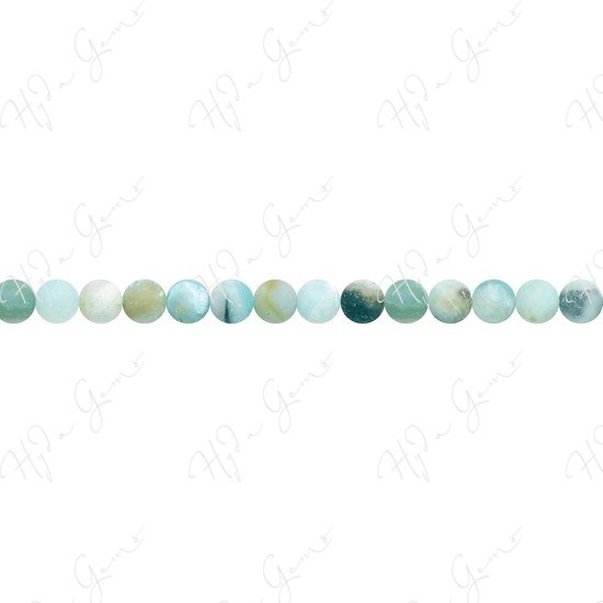 Matte Amazonite Multi-Color Round Beads