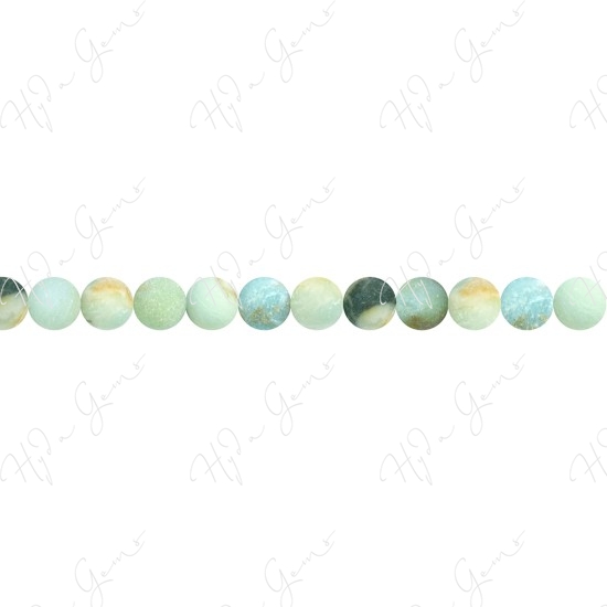 Matte Amazonite Multi-Color Round Beads