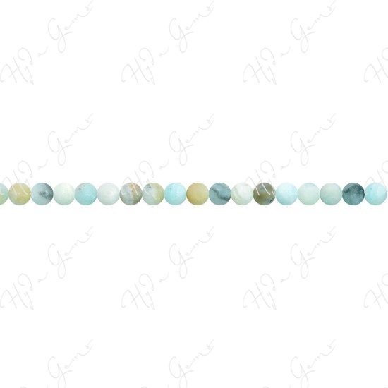 Matte Amazonite Multi-Color Round Beads