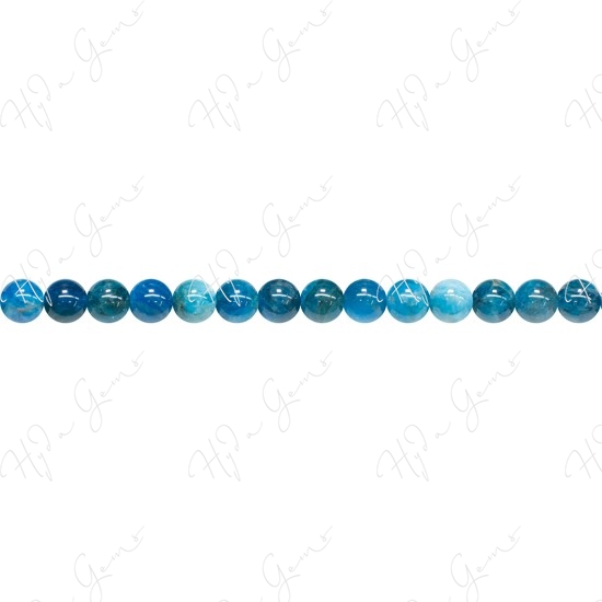 Blue Apatite Round Beads