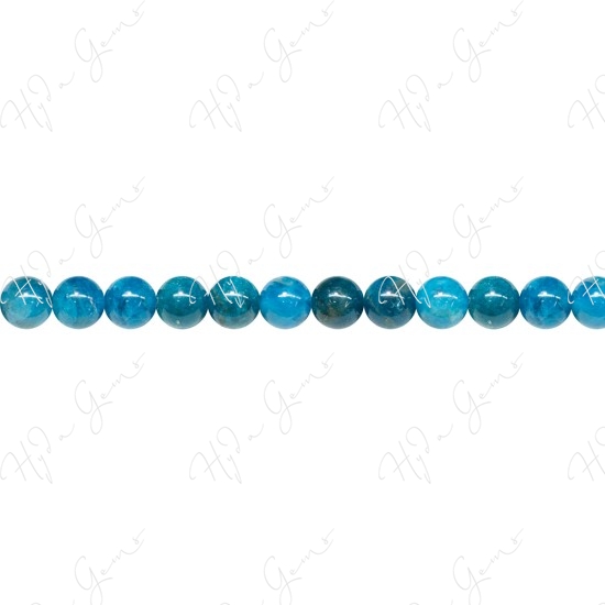 Blue Apatite Round Beads