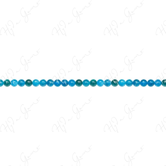 Blue Apatite Round Beads (A)