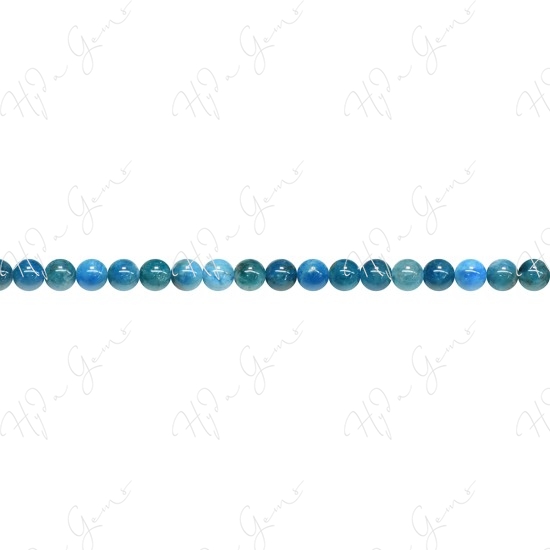 Blue Apatite Round Beads