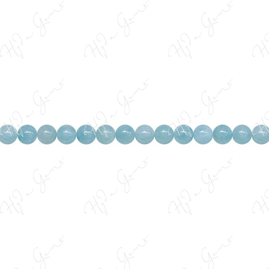 Aquamarine Round Beads (2A)