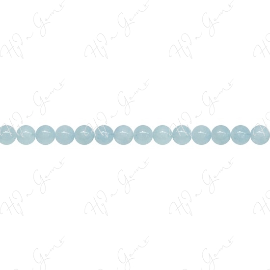 Aquamarine Round Beads (A)