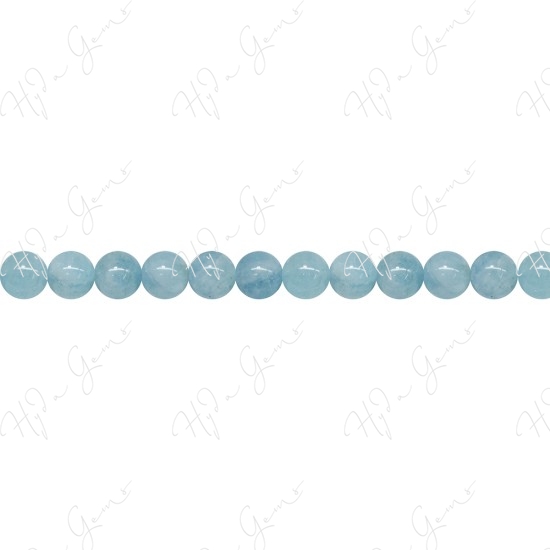 Aquamarine Round Beads (2A)