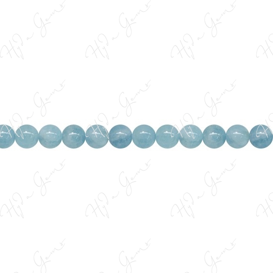 Aquamarine Round Beads (A)