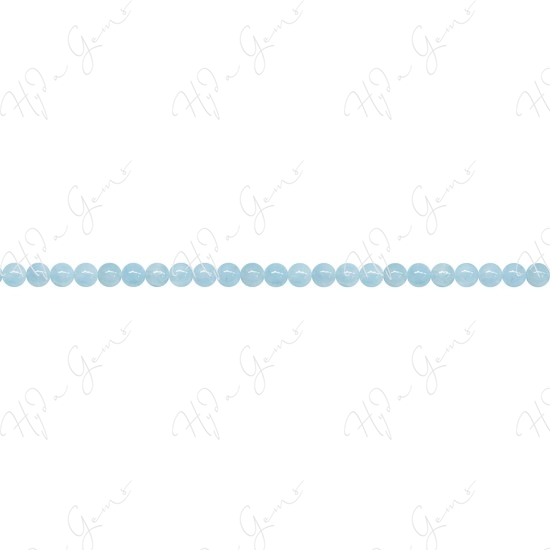 Aquamarine Round Beads (2A)