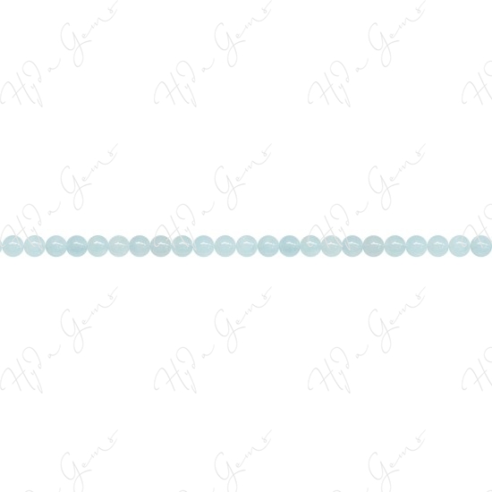 Aquamarine Round Beads (A-)