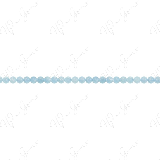 Aquamarine Round Beads (A)