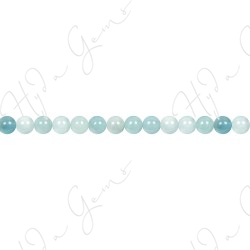 Aquamarine Multi-Color Round Beads (A)