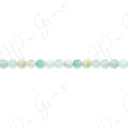 Aquamarine Multi-Color Round Beads (A1)