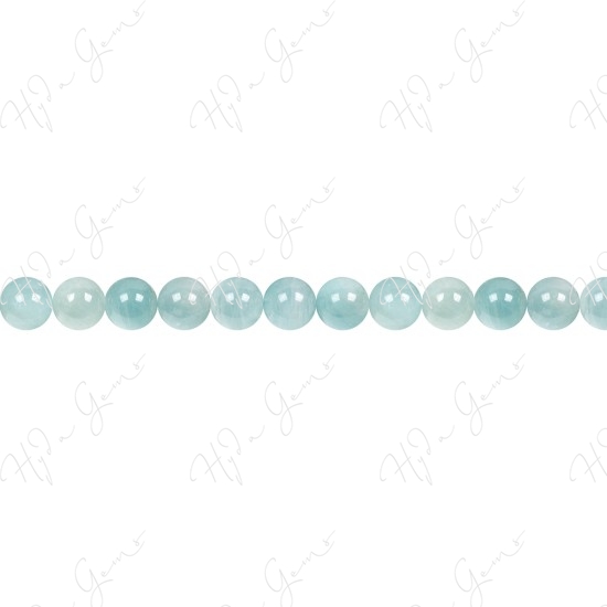 Aquamarine Multi-Color Round Beads (A)