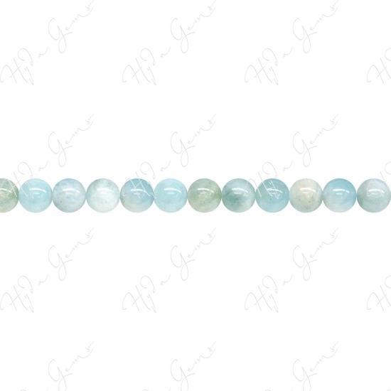 Aquamarine Multi-Color Round Beads (AB)