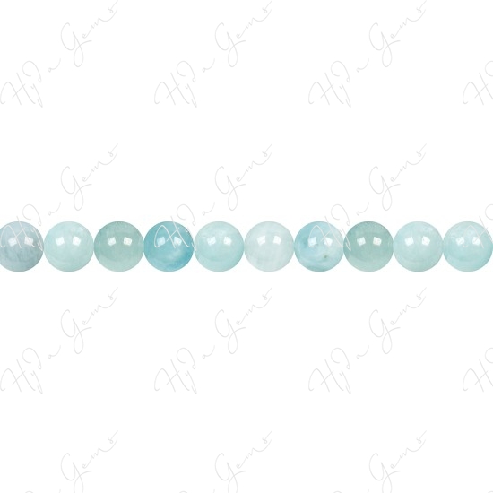 Aquamarine Multi-Color Round Beads (A)