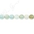 Aquamarine Multi-Color Round Beads