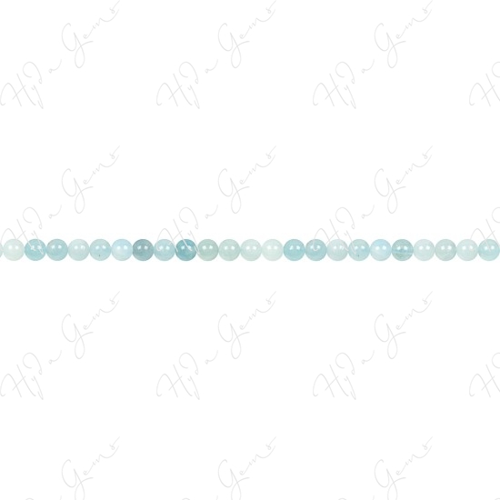 Aquamarine Multi-Color Round Beads (A)