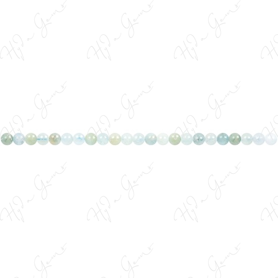 Aquamarine Multi-Color Round Beads (A1)