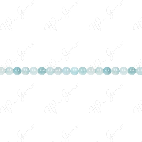 Aquamarine Multi-Color Round Beads (A)