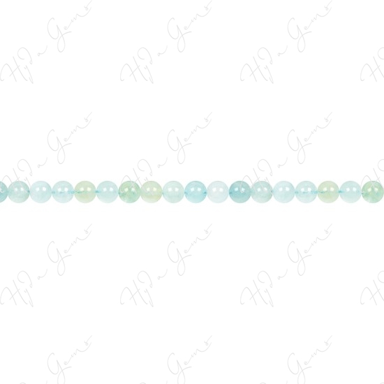 Aquamarine Multi-Color Round Beads (A1)