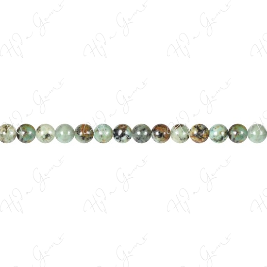 African Turquoise Round Beads