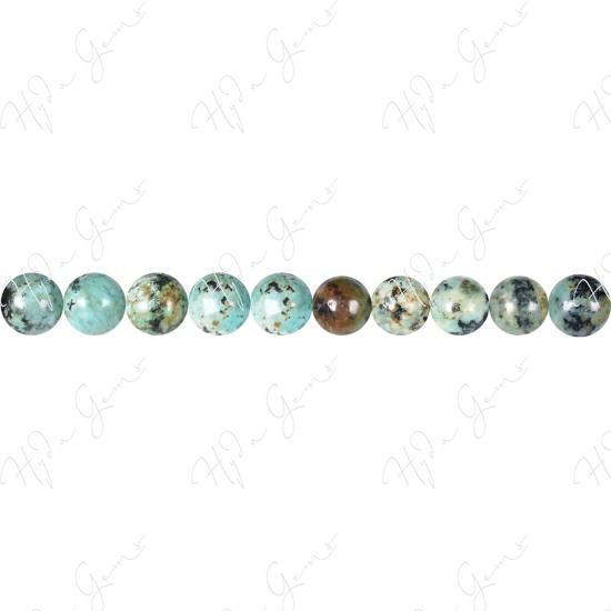 African Turquoise Round Beads