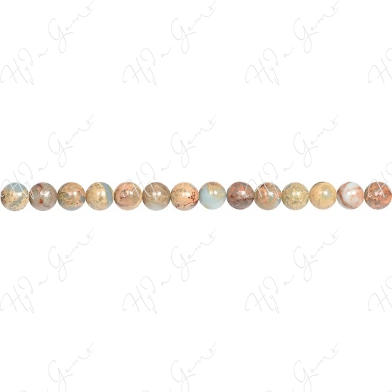 Aqua Terra Jasper Round Beads